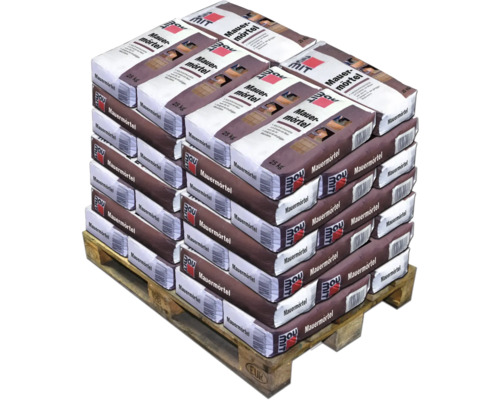 Palette mit Säcken Mauermörtel