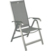 Fauteuil de jardin en aluminium avec revêtement textile