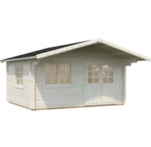 Gartenhaus Palmako Helena 15,1 m² inkl. Fußboden und Vordach 514 x 524 cm tauchgrundiert