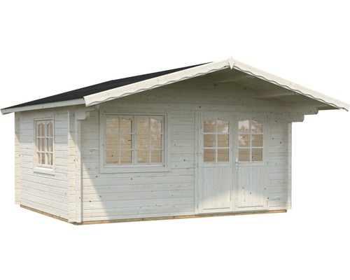 Holzgartenhaus mit Fenster und Doppeltür