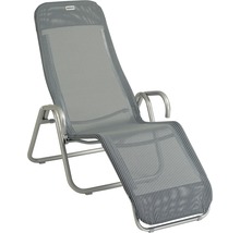 Chaise longue de jardin avec structure en aluminium et revêtement en tissu