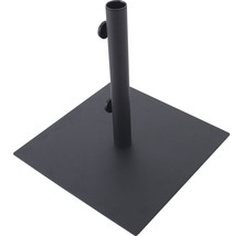 Pied de parasol 45,7 x 45,7cm acier noir convient aux parasols ayant un diamètre de pied de 38 mm avec 1x adaptateur-thumb-3