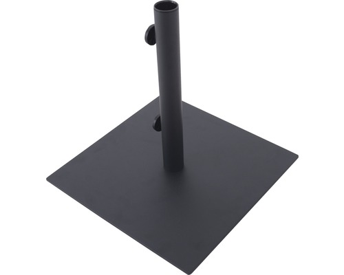 Quadratischer Sonnenschirmständer aus Metall mit Rohr zur Schirmbefestigung