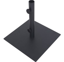 Pied de parasol 45,7 x 45,7cm acier noir convient aux parasols ayant un diamètre de pied de 38 mm avec 1x adaptateur-thumb-1