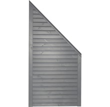 Panneau de protection visuelle en bois avec lamelles et forme triangulaire