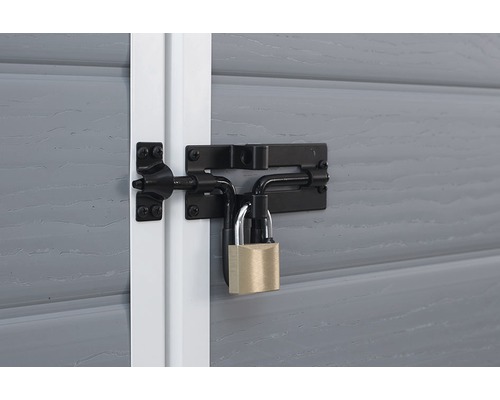 Loquet de serrure avec cadenas sur une porte de jardin