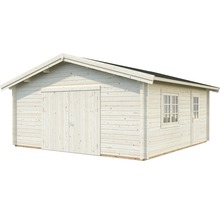 Garage simple Palmako Roger 27,7 m² avec porte en bois 540 x 540 cm apprêt par immersion