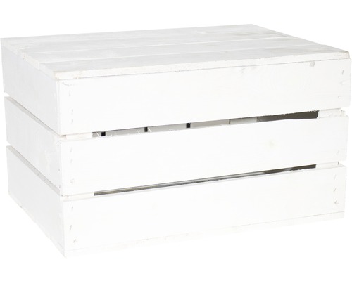 Caisse en bois blanche à trois niveaux pour le stockage