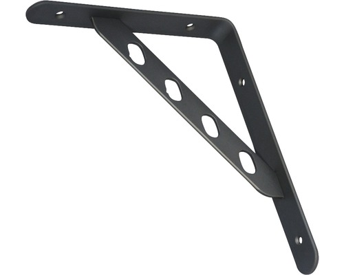 Console pour armoire à vêtements Alpha Line l 30 x H 250 x P 200 mm acier mat Support d''étagère murale en métal avec évidements