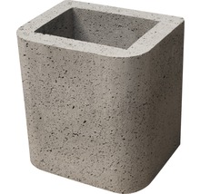 Pot de fleurs en béton avec évidement