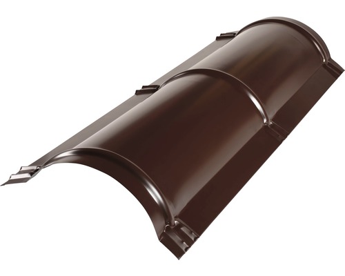 Bande faîtière semi-circulaire PRECIT brun chocolat RAL 8017 1000 x 114 x 280 mm