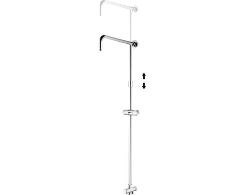 Barre de douche avec flèches pour réglage de la hauteur