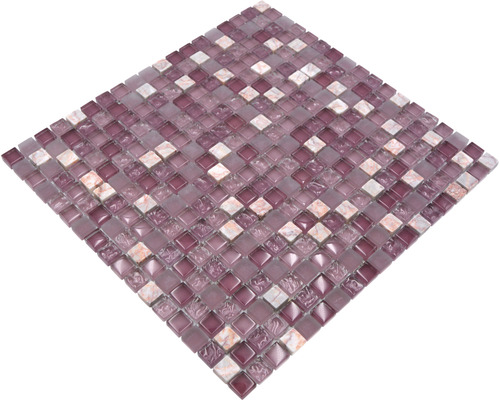 Carreau de mosaïque carré en verre et pierre