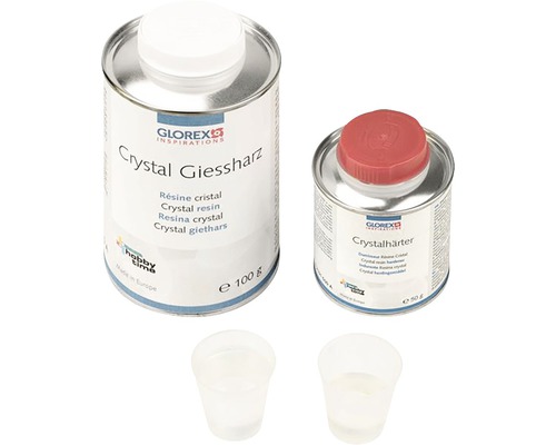 Glorex Crystal Gießharz Set mit Härter und Messbechern