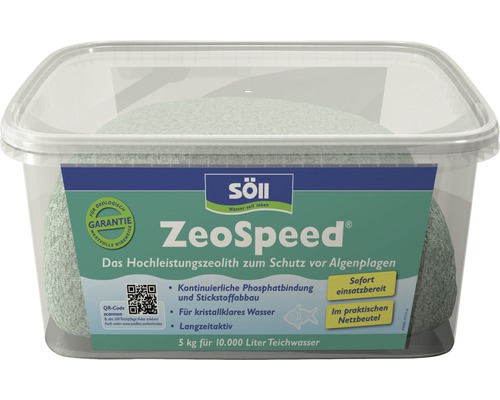 Produit de prévention contre les algues ZeoSpeed 5 kg Söll ZeoSpeed zéolithe haute performance contre les problèmes d''algues pour 10000 litres d''eau d''étang