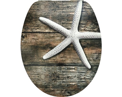 Abattant WC form style MDF Sculpture Seastar avec abaissement