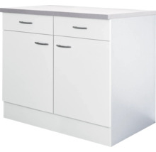 Flex Well Unterschrank mit Schublade und Drehtür Wito BxTxH 100 x 60 x 85 cm weiß matt zerlegt Anschlag links rechts 00006935