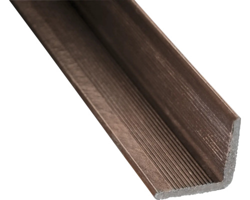 Finition murale Konsta marron chocolat 2500x40x40 mm Profilé d''angle en plastique