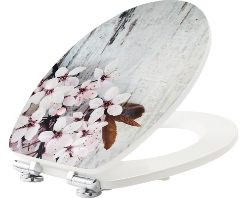 Toilettendeckel mit Blumendekor