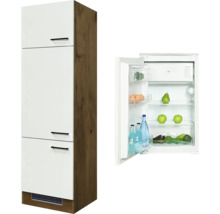Armoire suspendue Flex Well avec tiroir et porte pivotante Vintea lxpxh 60 x 57,1 x 200 cm blanc magnolia mat structuré démontée tirant réversible (montage à gauche ou à droite)