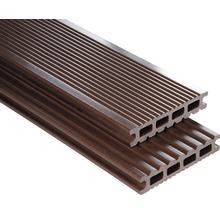 Planche pour terrasses Konsta WPC chocolat 145x25 mm (en mètre)-thumb-0