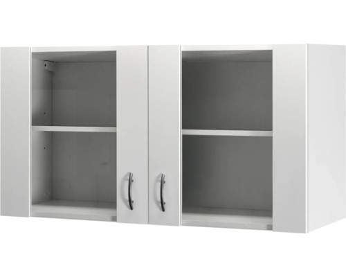 Flex Well Hängeschrank mit Glastür Wito BxTxH 100x32x55 cm Frontfarbe weiß matt Anschlag links rechts