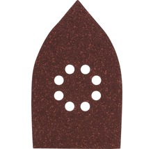 Papier abrasif pour ponceuse triangulaire avec trous pour l''aspiration de la poussière
