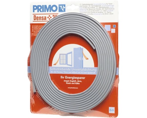 Primo Densa 25 selbstklebendes Universal-Dichtungsband, 6 Meter, zur Abdichtung von Fenstern und Türen