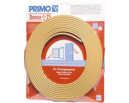 PRIMO Densa 25 selbstklebende Universaldichtung für Fenster und Türen, 6 Meter