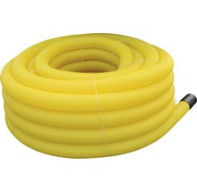 Tube de drainage jaune ondulé LN 100 longueur 50 m-thumb-0