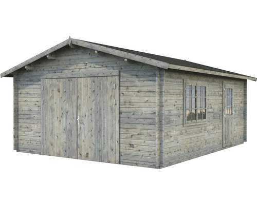 Holzgartenhaus mit Doppeltür, Fenstern und Satteldach
