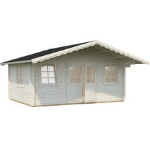 Gartenhaus Palmako Helena 18,6 m² inkl. Fußboden und Vordach 608 x 554 cm tauchgrundiert