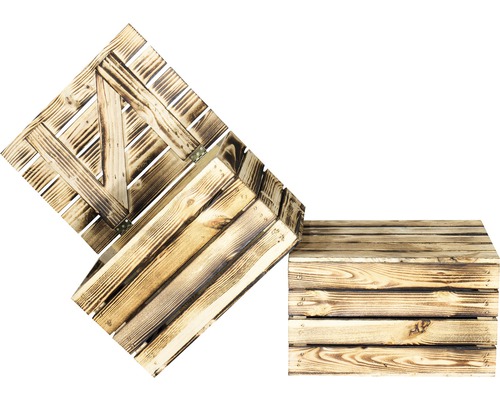 Deux caisses en bois