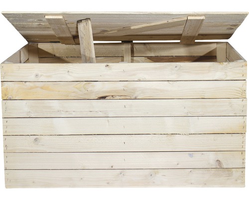 Coffre en bois ouvert