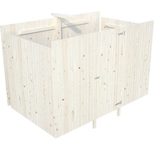 Holzsauna im Rohbau
