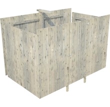 Holz Außendusche mit Tür