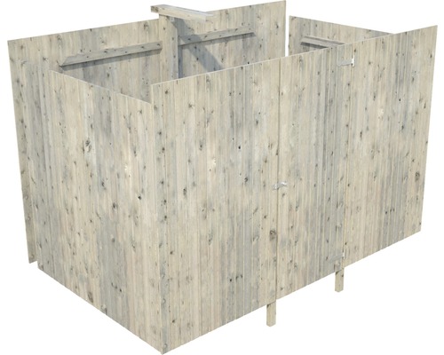 Holz Außendusche mit Tür