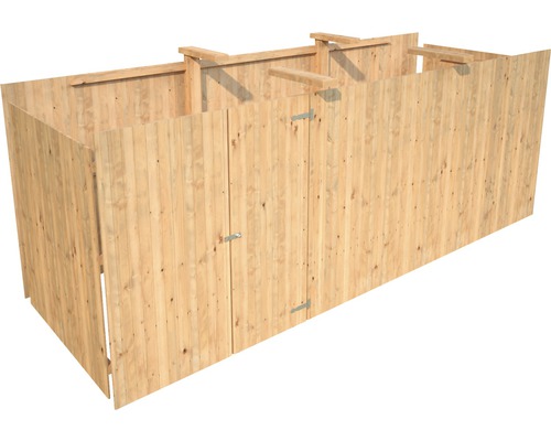 Holz Mülltonnenbox mit Tür zur Aufbewahrung von Abfallbehältern