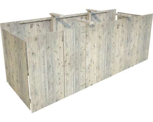 Sichtschutzzaun aus Holz mit Tür