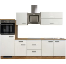 Cuisine complète Flex Well avec appareils Vintea 270 cm magnolia mat démontée variante réversible 00011834