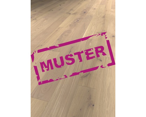 Handmuster zu SKANDOR Parkett Eiche Plank vital Landhausdiele 2390 x 200 x 13 mm Muster eines Holzparkettbodens