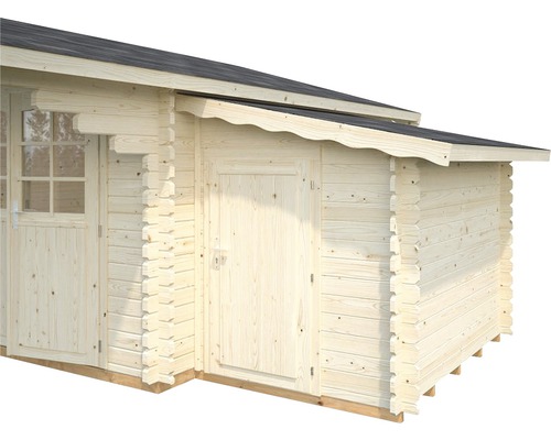 Holzgartenhaus mit Tür und Dach