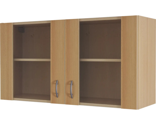 Flex Well Hängeschrank mit Glastür Nano BxTxH 100x32x55 cm buche matt zerlegt Anschlag links rechts