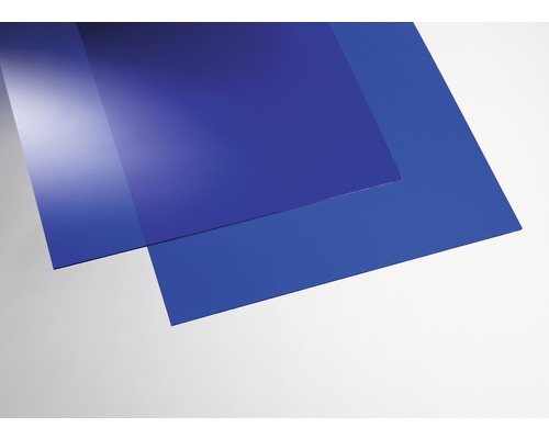 Acrylcolorplatte 3x250x500 mm glatt blau Zwei blaue Kunststoffplatten