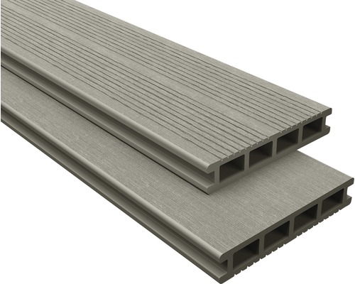 Lame de terrasse en composite gris 26x145x2200 mm