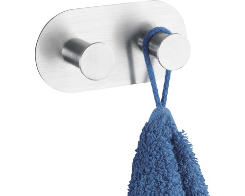 Doppelter Handtuchhalter aus Metall mit Handtuch