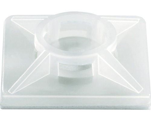 Socle adhésif pour collier de serrage 19x19x4 mm Support de serre-câble en plastique