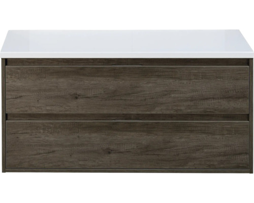 Waschtischunterschrank Sanox Porto Frontfarbe nebraska oak BxHxT 120 x 59 x 50 cm WT-Platte weiß matt 84747124 Waschtischunterschrank Sanox Porto Frontfarbe nebraska oak BxHxT 120 x 59 x 50 cm WT-Platte weiß matt 84747124