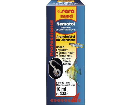 Sera med Nematol Arzneimittel gegen Fräskopfwürmer für Zierfische