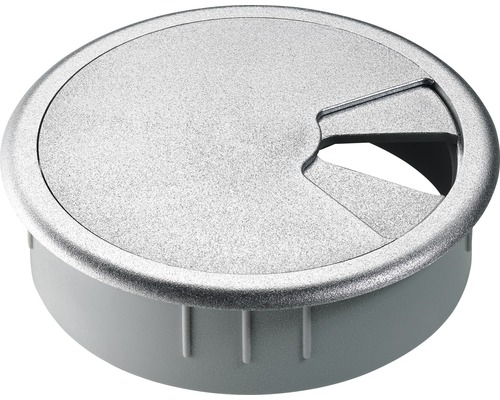 Passage de câbles Ø 80/90 mm chrome mat Passe-câble de table pour le guidage des câbles sur les surfaces